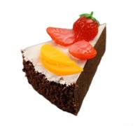 Fake Slice Cake, 10 x 8 x 6 cm Faux Replica Cake Model for Bakery Shop Display Party Decoration Realistic Artificial Food Prop for Home Kitchen Wedding Event(B)