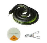Fake Snake - 120cm Scare Animal Jokes Trick,Clip On Snake Prank with String | for Kids Adults Party April Day Halloween School Home Playground