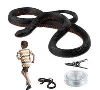Fake Snake Plank | Authentic Snake Prank Toy for Jokes - Realistic Joke Toy for Men, Women and Kids with String Clip, Playful Gift