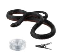 Fake Snakes - Silicone Fake Golf Snake Prank | Silicone Golf Gag Kit with String Clip Funny Jokes Toy for Halloween, Fools' Day & Birthday
