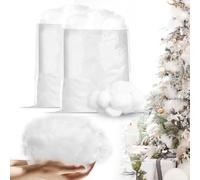 Fake Snow 300g, Artificial Snow Thick White Soft and Fluffy Snow Blanket, Fake Snow Blanket for Christmas Decoration, Village Displays, Winter Snow Landscape Design Christmas Tree Decor