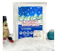 Fake Snow for Christmas Village - Faux Snow Flakes for Christmas Tree Snow Decoration, Artificial Snow for Holiday Décor, Winter Displays, Flocked Tree Snowflakes, 850 Grams Sparkling White Craft Snow