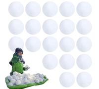 Fake Snowballs 40 Pack PP Realistic Artificial Snowballs Snowball Fight Game Winter Holiday Christmas Kids Adults Interaction Game For Indoor Outdoor Village Photo Decoration