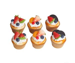Fake Soft Cupcake Model For Wedding Decoration And Crafts, Long Lasting Design