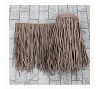 Fake Straw Fireproof Artificial Palm Thatch Simulation Thatch Roll 100x50cm/39.3" X 19.6" Synthetic Palm Leaves Thatch Roofing Thatch Roofing for Tiki Bar(Yellow d,0.5x6m/1.64X19.7ft)