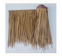 Fake Straw Fireproof Artificial Palm Thatch Simulation Thatch Roll 100x50cm/39.3" X 19.6" Synthetic Palm Leaves Thatch Roofing Thatch Roofing for Tiki Bar Garden Deco(Yellow d,0.5x6m/1.64X19.7ft)