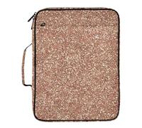 Fake Tan Glitter File Organizer Expanding Folder 7 Pockets A4 Letter Size with Zipper Closure for Business Document File Folder Expanding carpeta de