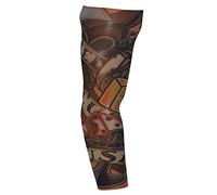Fake Tattoo Sleeve Adults Halloween Wearable Arm Cover Prank Temporary Body Art Fancy Dress Costume Freedom Dice USA (T6)