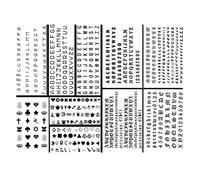 fake tattoo, temporary tattoos,10 Sheet Alphabet Temporary Tattoo Stickers Art Font DIY Name Tattoo Kit English Letters Fake Tattoo