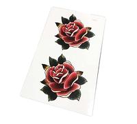 fake tattoos, temporary tattoos,2 Sheet Red Rose Temporary Tattoo Stickers Hand Back Scar Covering Punk Style Fake Tattoos