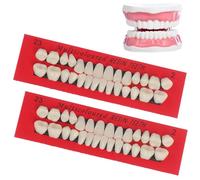 Fake Teeth 2 Set Tooth Repair Kit 56 Resin Pcs Fake Teeth Set For Temporary Use Easy Snap-On False Teeth Include Fangs, Tiger Teeth, And Incisors For Oral Dentistry Teaching