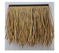 Fake Thatch Brick Thatch Palm Grass Roll Simulated Artificial Thatch Grass Grass Artificial Plastic Thatch Roof Decoration Flame Retardant Thatch Roll(Yellow a,8pcs)
