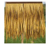Fake Thatch Brick Thatch Palm Grass Roll Simulated Artificial Thatch Grass Grass Artificial Plastic Fur Straw Pavilion Fake Straw(Yellow5,4pcs)
