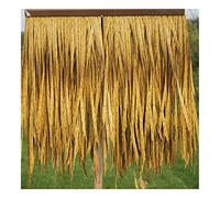 Fake Thatch Palm Thatch Roll Simulation Thatch Tile Plastic Straw Promenade Farmhouse Thatched Roof for Grass Outdoor House Decoration(Yellow3,20pcs)