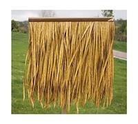 Fake Thatch Palm Thatch Simulation Thatched Pavilion Plastic Straw Thatched House Thatched Shed Wooden House Farm Thatch Roof Decoration Palm Grass Thatch Roll(Yellow d,20pcs)
