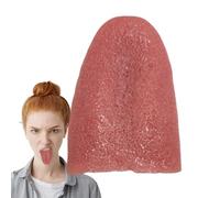 Fake Tongue Toy - 5.4x3.5x1cm Elastic Simulation Prop, Bouncy Prank Tool | Perfect for Halloween Stage Presentation Haunted House Masquerade Party April Fools Gag Trick Kids Adults