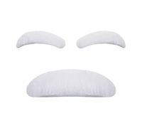 Fake White Mustache and Eyebrows | Old Man White Moustache and Eyebrows Set for Kids Play Props | Eyebrow and Beard Stickers | Simulated Santa Claus Facial Hair Costume | Old Man Mustache and Eyebrows