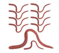 Fake Worm Scary Props - 10-Pack Stretchy Earthworm Prank Toys | Flexible Realistic Rubber wormss, Reusable Trick Props For April Fools Day Jokes, Halloween Decorations, Party Gags, Prank Supplies