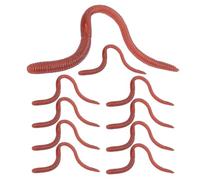 Fake Worm Scary Props - Flexible Stretchy Earthworms, 10 Pieces Realistic Gag Toys for Practical Jokes, Reusable Fun Novelty Pack with Soft Textured Textures, Prank Joke Accessory for Startling