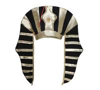 FakeFace Egyptian Pharaoh Hat Egypt King Tutankhamun Costume Accessory Headdress Fancy Dress Headpiece for Halloween Cosplay Party Carnival
