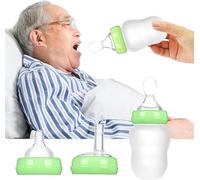 FakeFace Elderly Drinking Aids Feeding Cup Adult Disabled Sippy Cup Spill Proof Convalescent Patient Feeder 240ML (Green)