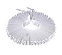 FakeFace Elizabethan Clown Neck Detachable Mesh Ruffle Collar Medieval Renaissance Royal Aristocrats Costume Accessories Unisex Theater Cosplay Props (White)