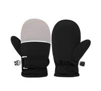 FakeFace Kids Waterproof Ski Gloves Fleece Lined Winter Warm Snow Mittens Cold Weather Outdoor Thermal Adjustable Mittens for 4-10 Years Boys Girls (Black)