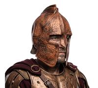 FakeFace Latex Warrior Helmet Mask Vintage Rusty Roman Spartan Gr ladiator & Viking Headpiece for Halloween Costume, Cosplay, Masquerade Party & Stage Props
