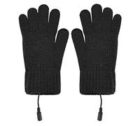FakeFace Unisex USB Heated Gloves Winter Knitted Full Fingers Soft Warm Gloves Fingerless Heating Hand Warmer Mittens Electric Touch Screen Laptop Typing Gloves for Office Work