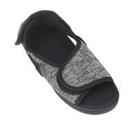 FakeFace Women Men Diabetic Shoes Adjustable Open Toe Extra Wide Soft Soled Sandals Swollen Feet Slippers for Diabetic Edema Bunions Arthritis Pregnant Women Elderly (Light Grey, X-Large,)