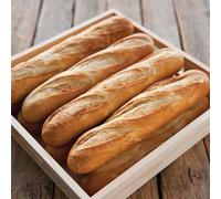 Fakhri 4 Pack Bakery Demi Baguette | Crusty French-Style Bread Roll | Soft Inside, Golden Crust | Perfect for Sandwiches & Meals | UK Packed