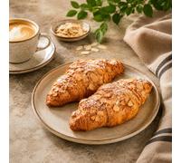 Fakhri All Butter Almond Croissant 2 Pack - Light, Flaky Butter Croissants with Crunchy Almond Topping