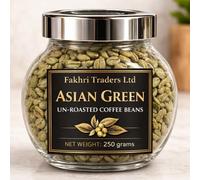 Fakhri Asian Green Unroasted Coffee Beans 250g Raw Coffee Beans for Home Roasting and Brewing
