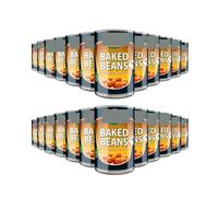 Fakhri Baked Beans in Tomato Sauce, 24 x 410g - Rich in Protein & Fibre, Delicious & Ready to Eat, Value Bulk Pack