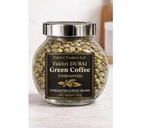 Fakhri Dubai Green Coffee Unroasted 250g Raw Coffee Beans for Roasting Brewing and Coffee Making