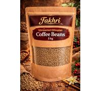 Fakhri Ethiopian Green Unroasted Coffee Beans 5kg Premium Raw Beans Perfect for Cafes Restaurants Wholesale Deal