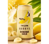 Fakhri FAMOUS HOUSE Banana and Milk Flavour Drink Refreshing Summer Beverage for Enjoyment