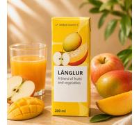 Fakhri Fruit & Vegetable Smoothie Yellow with Added Vitamin C 200ml - Perfect Gifting Summers Drink