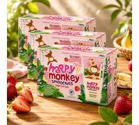 Fakhri Happy Monkey Strawberry & Banana Smoothies 4 x 10 x 180ml Fruit Smoothie Pack