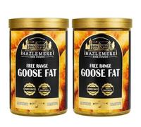 Fakhri Hazlemere Fine Foods Free Range Goose Fat 2 x 375ml - Premium Cooking Fat for Roasting, Frying & Gourmet Flavour
