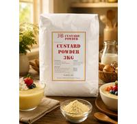 FAKHRI JB Custard Powder 3KG - Rich & Creamy Dessert Mix for Smooth Custards, Puddings & Baking