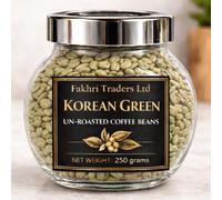 Fakhri Korean Green Unroasted Coffee Beans 250g Raw Coffee Beans for Home Roasting and Brewing