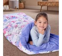 FAKHRI Northwest Cloud Touch Faux Fur Slumber Bag, 137 x 142 cm - Ultra Soft, Warm & Cosy, in 4 Fun Designs for Kids & Teens (Unicorn)