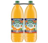 FAKHRI Real Fruit Double Strength Squash Combo - Orange & Apple/Blackcurrant - 2 x 1.75L Bottles | Refreshing, Concentrated Fruit Drink Mix (1.75 Ltr, Orange)