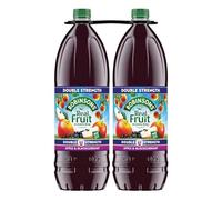 FAKHRI Real Fruit Double Strength Squash Combo - Orange & Apple/Blackcurrant - 2 x 1.75L Bottles | Refreshing, Concentrated Fruit Drink Mix (1.75 Ltr, Apple/Blackcurrant)