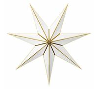 FAKHRI STRÅLA Lamp Shade, Paper Star, White/Gold-Colour, 70 cm, Christmas Decorative Star Light Shade, Festive Home Décor