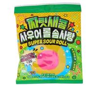 FAKHRI Super Sour Fruit Flavour Cotton Candy Roll 9g - Tangy & Fluffy Sweet Candy Treat