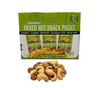 Fakhri Unsalted Mixed Nut Snack Packs 21 x 45g - Healthy Protein Snack, Natural Nut Mix for Work, Lunch Boxes & Everyday Energy