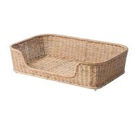 FAKHRI UTSÅDD Rattan Dog Bed - Stylish Comfort for Your Furry Companion (80x50x20 cm)