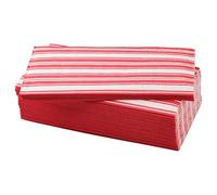 Fakhri VINTERFINT Paper Napkin Stripe Pattern Red/White 38x38 cm | Festive Xmas Tableware for Parties, Dining & Home Decor